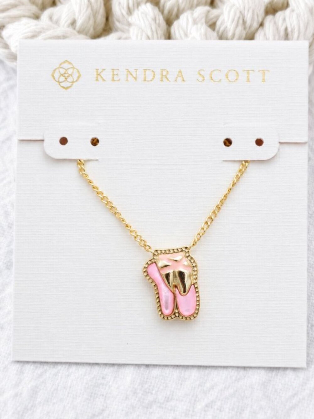 Kendra Scott Ballet Gold Blush Mother-of-Pearl Necklace